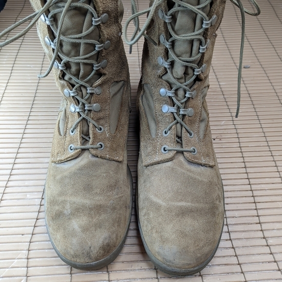 McRae Military Men's Combat Boots 11W Coyote Brown Hot Weather Boots Vibram lug - Picture 3 of 12